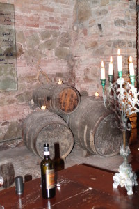 Wine tasting in the 900 year old cellars at Dievole in Vaglagli, Chianti