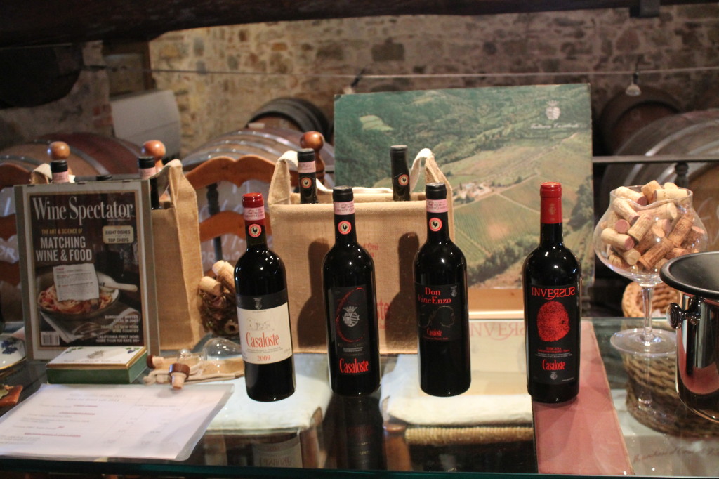 Each label of Casaloste's wine is symbolically named for family members