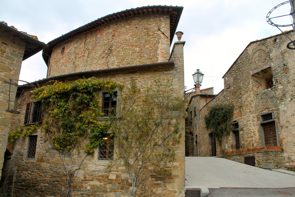 Medieval curved walls add charm to the little hilltop village.